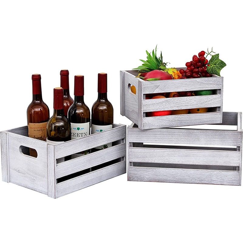 Wooden Decorative Nesting Storage Crates